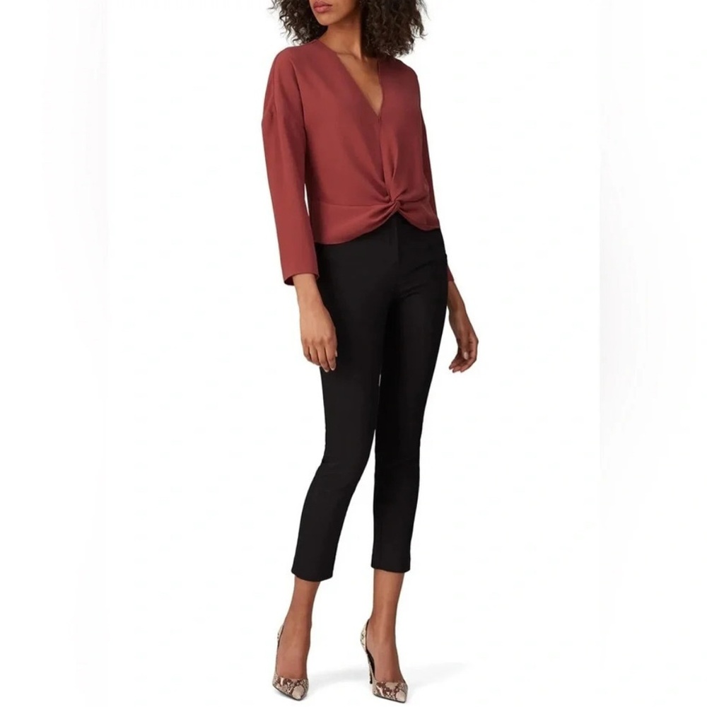 Amanda Uprichard Halifax Long Sleeve Twist Blouse